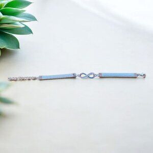 Silver-Tone Bracelet with Infinity Symbol